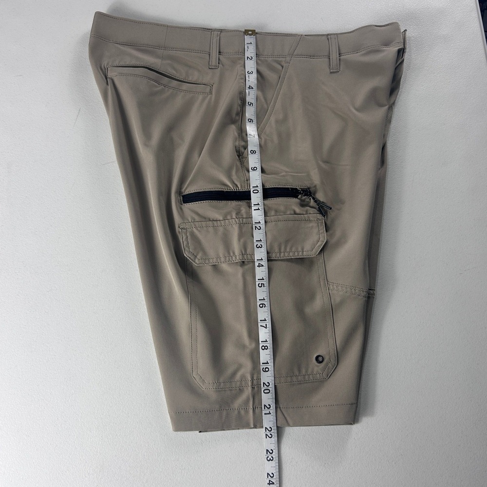 Iron Mens Cargo Shorts Tan Size 34 Stretch Performance Utility Hiking Gorpcore - Picture 4 of 10
